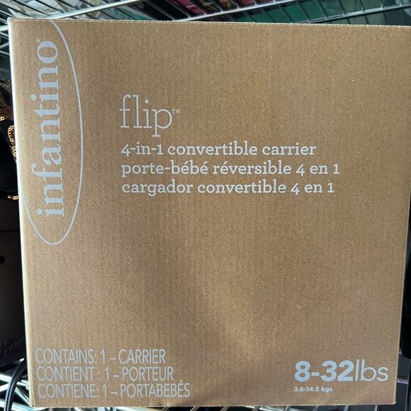 Infantino Newborn Baby Flip Carrier Advanced 4-in-1 Convertible Grey (2F-DV) - Picture 5 of 5